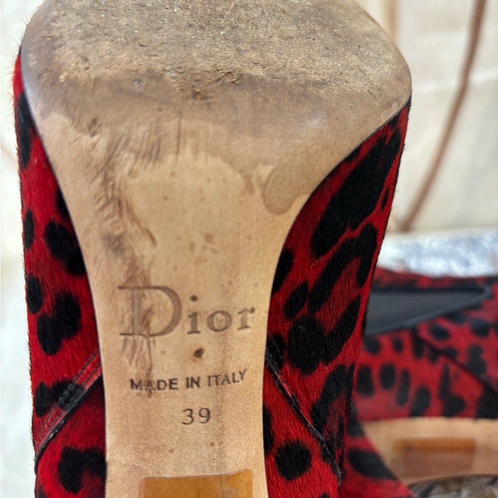 ๐ Dior CD Logo Leopard print Ankle Boots๐ข - Picture 9 of 10